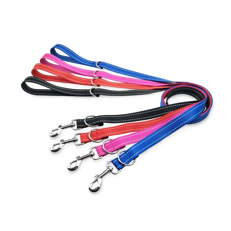 

Reflective Dog Leash Double D ring pet Lead nylon durable dog Traction rope for Small Medium Large dogs Walking