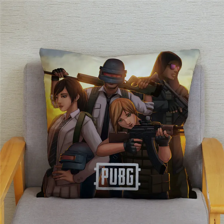 9 Супер мягкий короткий плюшевый чехол для подушки с принтом игры PUBG наволочки 45*45 Квадратные наволочки для дивана наволочка для домашнего декора - Цвет: 9