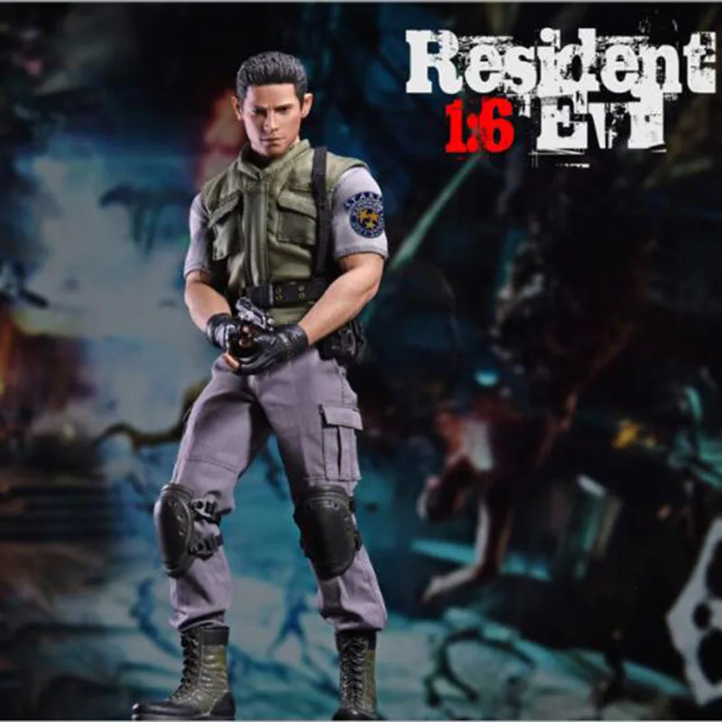 

1/6 Scale Resident Evil Chris Redfield Policeman Figure Nude Body with Seamless Arms Collectible Action Figure Model Dolls Toys