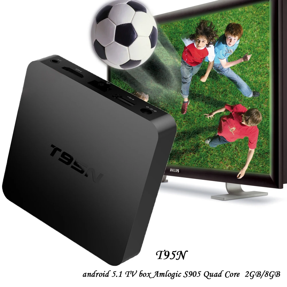 2016 NEW Hot cheap T95N android 5.1 TV box Amlogic S905 Quad Core 2GB/8GB Support KODI 16.0 Smart tv BOX in stock