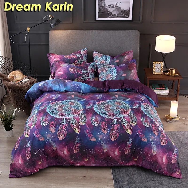 

Dream Karin Adult Duvets And Bedding Sets Duvet 3D Wind Chimes Print Comforter Set With Pillow Case 3pcs