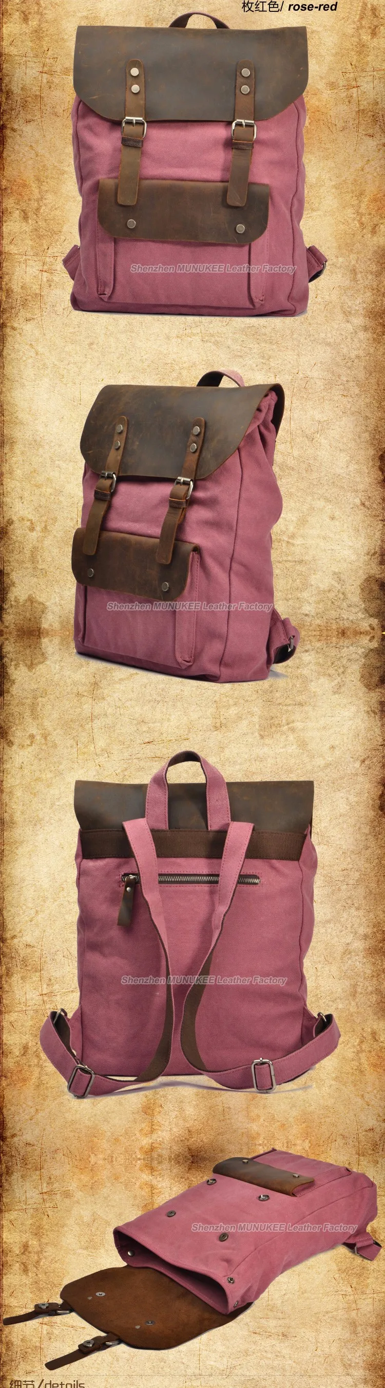 Модный кожаный холщовый мужской рюкзак, школьная сумка, военный рюкзак, женский рюкзак, мужской рюкзак mochila, новинка