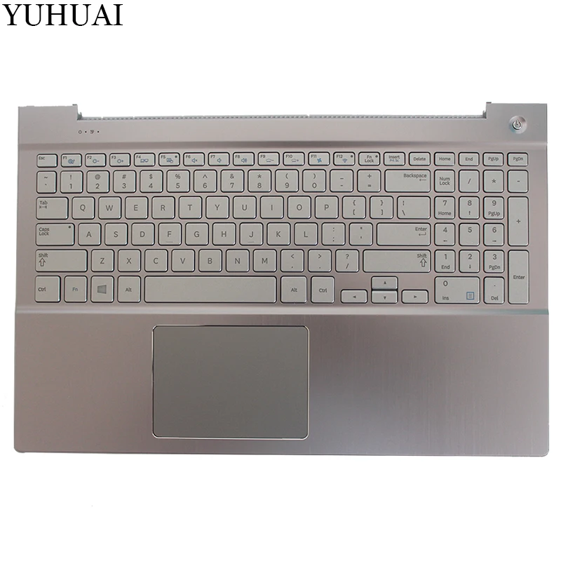 

NEW for samsung NP770Z5E 780Z5E NP780Z5E NP880Z5E English keyboard Silver with Palmrest Cover US BA75-04690A