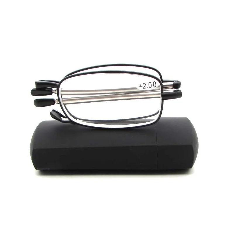 MMini разработан очки для чтения для мужчин и женщин складной синий свет и радиационная защита маленькая рамка черные очки с коробкой - Цвет оправы: ZD-125 balck