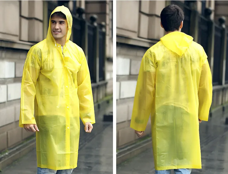 13.Fashion Adult Women Raincoat Rain jacket Outdoor Travel Eva Transparent Rain Gear Poncho Coat Waterproof Long Rainwear