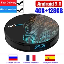 HK1 Max Android 9,0 ТВ коробка 4 Гб 64 Гб с двумя камерами, процессор Rockchip RK3328 1080 P H.265 4 K 60fps BT4.0 Google Play store Netflix Youtube Декодер каналов кабельного телевидения