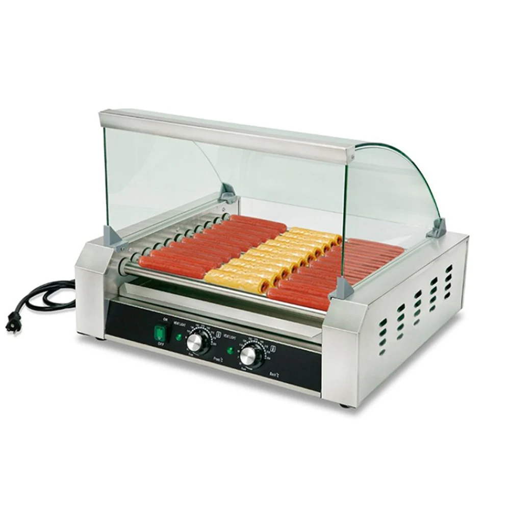 

Automatic Electric Hot Dog Roller Mini Household Commercial Sausage Grill Maker Food Warmer Machine