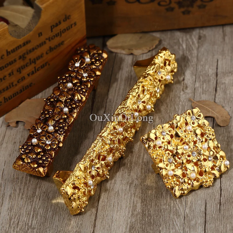 

Top Designed 8PCS European American Kitchen Door Furniture Handle Cupboard Drawer Wardrobe Wine Cabinet Pulls Handles and Knobs