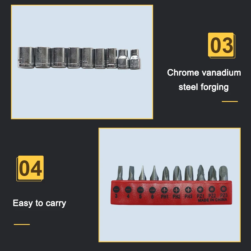

1 Set Car Repair Ratchet Wrench Socket Combo Tools Kit for Bicycle Motorcycle Repairing LKS99