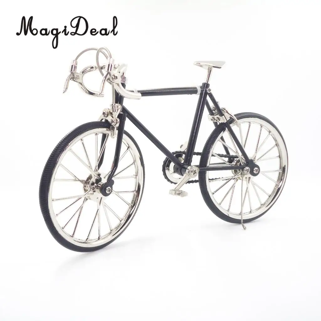 MagiDeal 1/10 Scale Alloy Bicycle Dollhouse Miniatures Furniture Garden Decor for Improving Kids Interest Practical Ability Toy