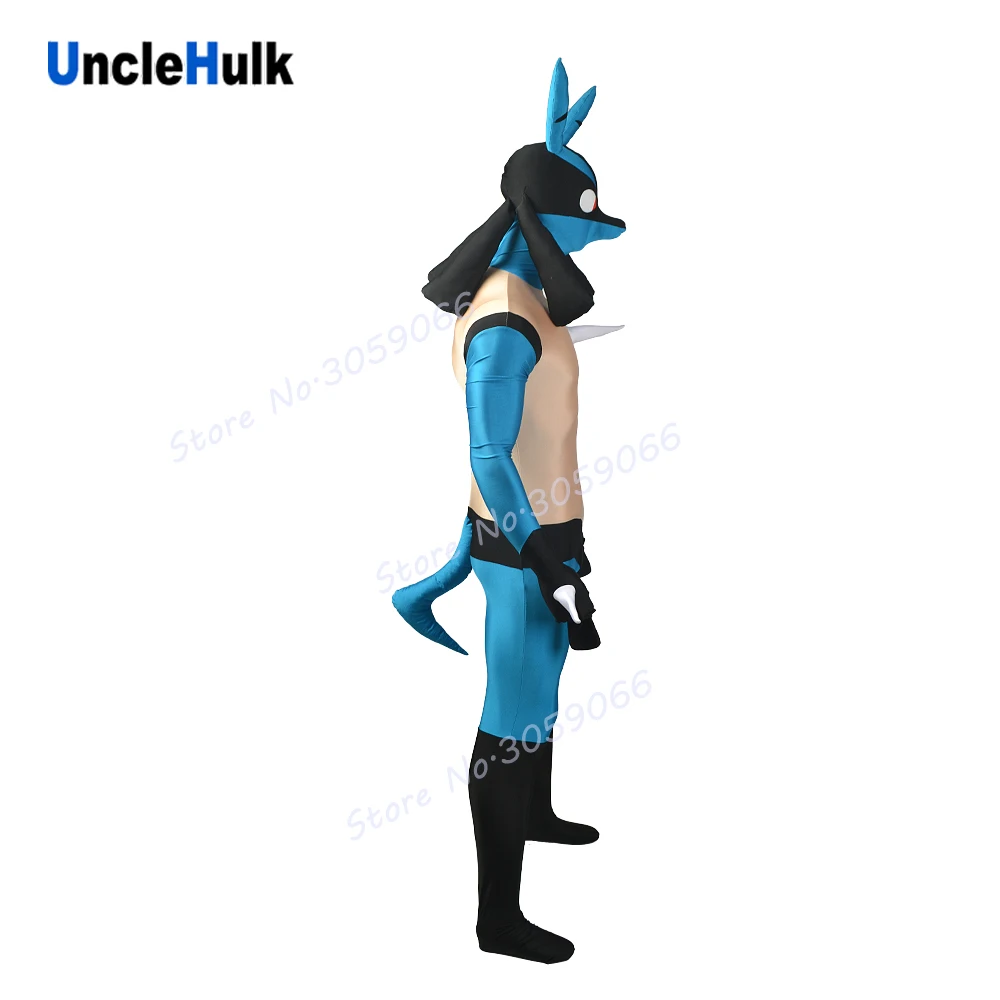 Костюм Лукарио черный и синий костюм из спандекса Zentai | UncleHulk|zentai costumes|spandex lycralucario