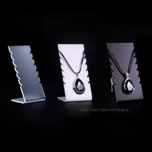 Мода 20 шт кулон дисплей L стенд мульти-ожерелье витринный стеллаж акриловая подставка для подвесок полка выставочный стенд для украшений