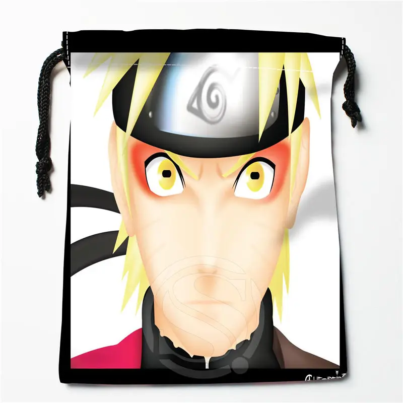 Drawstring Bag Sq024 японского аниме Наруто Пользовательские drawstring сумка Организатор Сумки для хранения печатных получать компрессионный мешок Тип Сумки 18x22 см - Цвет: Drawstring Bag