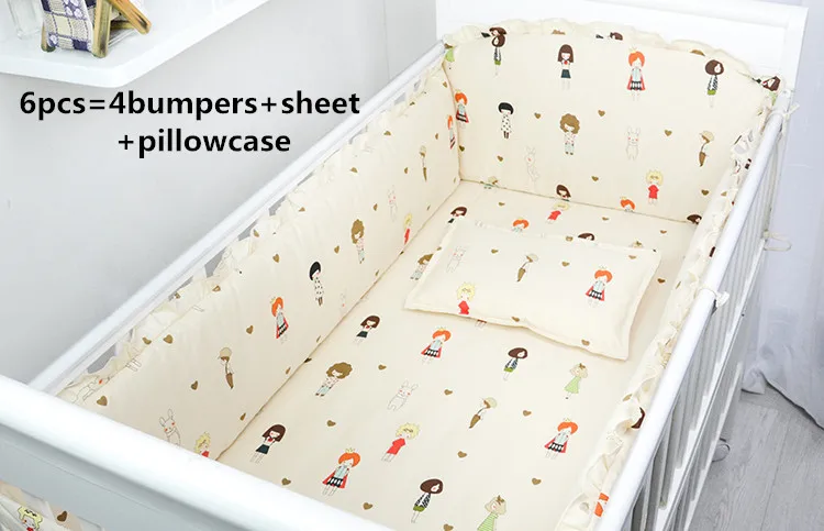 

Promotion! 6/7PCS New Brand Bed Baby Bedding Set For Newborn Easy To Unpick And Wash , 120*60/120*70cm