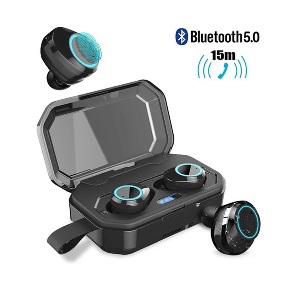 

Wireless Earbuds Bluetooth 5.0 Earphones Touch Control TWS Stereo Headset IPX7 Waterproof Earphone with Charging Box for Phones