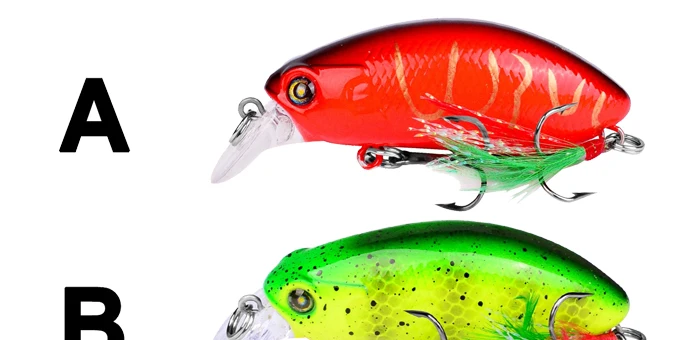 Trout Wobblers Minnow Crankbait Crank Baits 5.9cm 9g 6pcs 0.6-1.6m Depth Artificial Bait Fishing Gear (7)