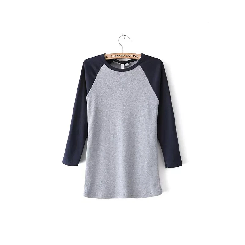 Camiseta clásica de las mujeres de la ropa camiseta de retazos camisetas femeninas ropa mujer contraste manga Raglan Tops Camiseta clásica de las mujeres de la ropa camiseta de retazos camisetas femeninas ropa mujer contraste manga Raglan Tops