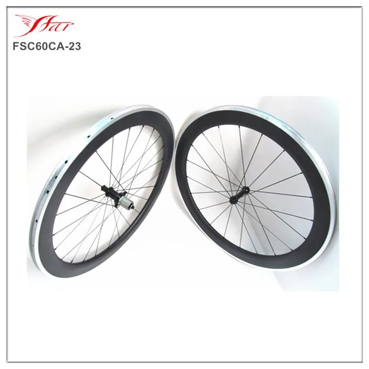 Excellent China 700C carbon & alloy clincher wheels with FSE 280s hubs, FSC60CA-23 road bicycle wheels with Aluminum braking surface 2