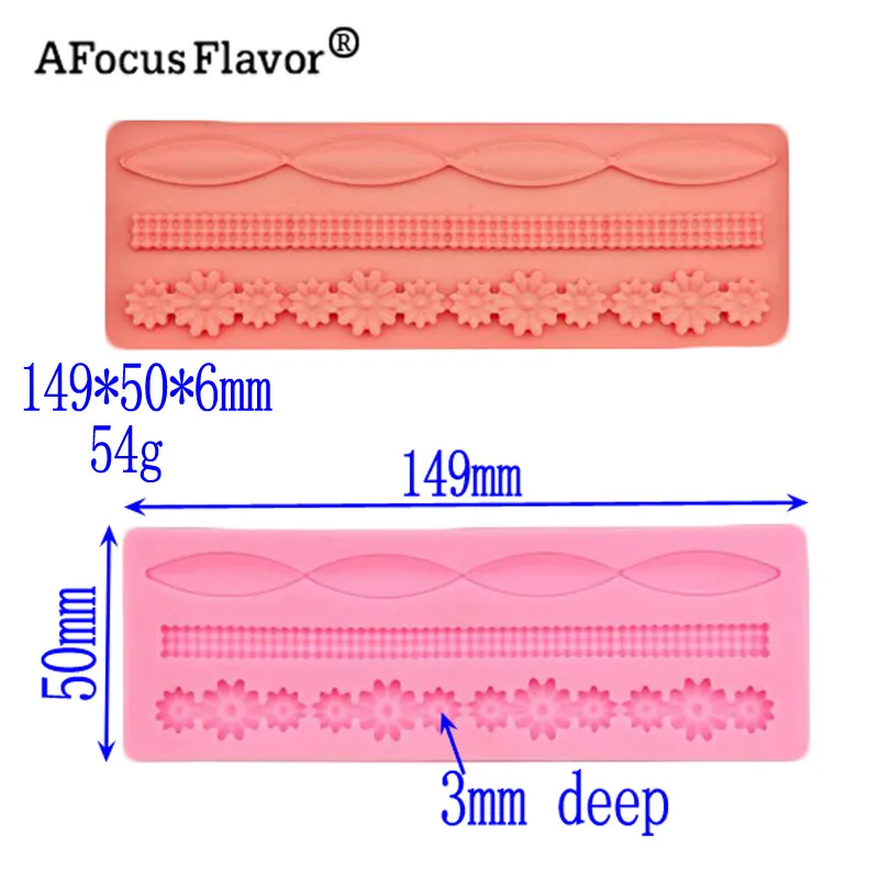 1 шт DIY сахарное ремесло мгновенное кружево силиконовые формы волнистые 3d шаблон помадка торт декоративные выпечки трафарет шаблон формы силиконовые формы