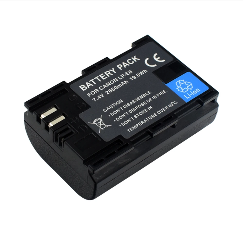 1/2/4 шт 7,4 V 2650mAh литий-полимерный аккумулятор LP-E6 Перезаряжаемые декодировать батареи для Canon Камера SLR EOS 5D Mark II 5D Mark III