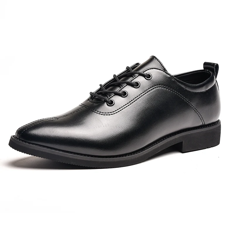 elegant genuine leather formal men shoes italian luxury brand wedding male footwear designer tan work dress oxford shoes for men (9)