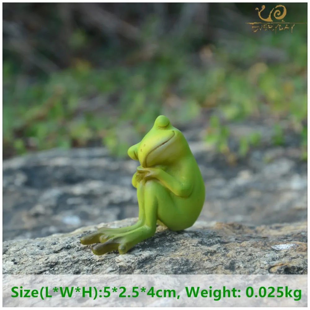 Everyday Collection Animal Frog Fairy Garden Figurines Miniature Landscape Home Decoration Accessories Birthday Gift Souvenirs miniature duck figurines miniature ornament miniature figurines