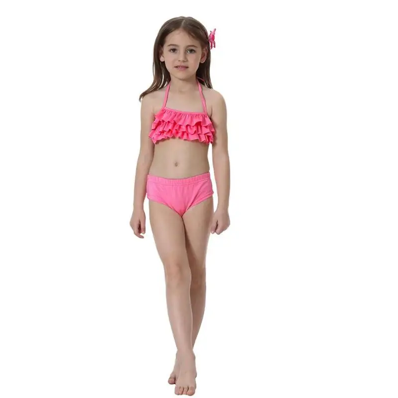 3pcs Girls Gradient Color Fish Tails Swimsuit Bikini Sets Children Beach Swimsuit Swimming for Girls Fish Tail Costume Set
