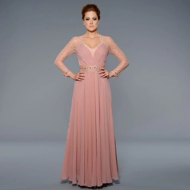2016 New Long Sleeves A Line Party Dress Beads Mother Of The Bride 2016 New Long Sleeves A Line Party Dress Beads Mother Of The Bride Wear Chiffon