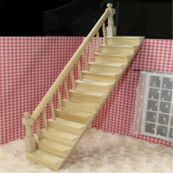 

Wooden Left Stairs Dollhouse Miniature 1:12 Scale Fairy Doll Home Life Scene