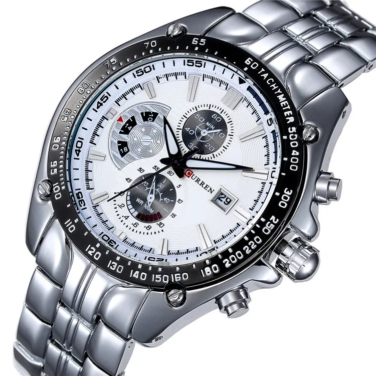 2016 relogio masculino watches men luxury brand CURREN Oirignal Quartz Wristwatches With Date Full Steel Business