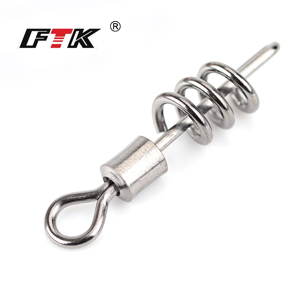 FTK Connector 1 Packs 1/0 3/0 2 4 6 8 10 Fishing Rolling Swivel