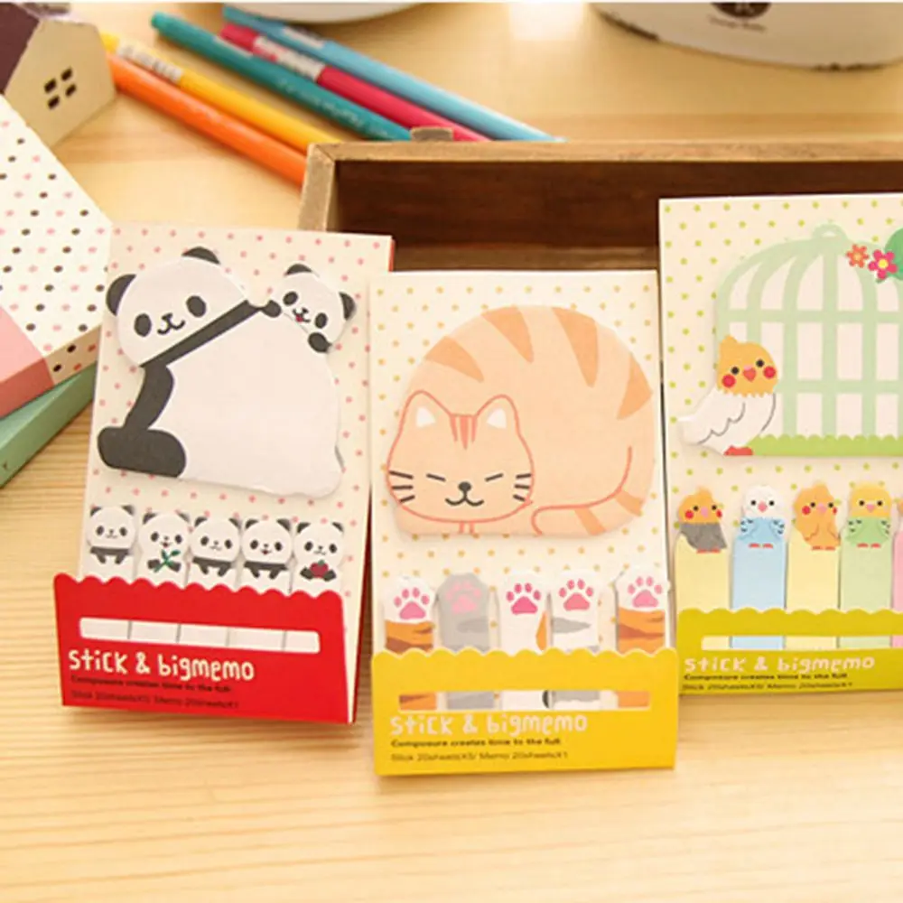 

Limit shows Animal Cat Panda Cute Kawaii Sticky Notes Memo Pad School Supplies Planner Stickers Paper Bookmarks Stationery