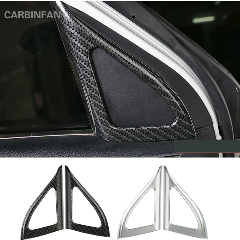 

For Hyundai Creta Ix25 2014 2015 2016 ABS Chrome Front Inner Horn decorative ring audio speaker cover trim Sticker 2pcs C903