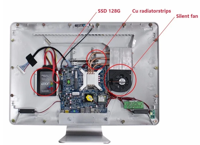 18,5 21,5 23,5 27 дюймов pC cpu i3i5i7 Четырехъядерный 4G alone 4G ram, 500 GB HDD touch interactive все в одном компьютере pc Настольный компьютер