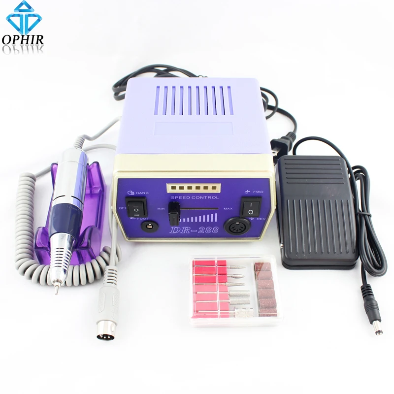 

OPHIR Pro Electric Nail Drill Machine 30000RPM Nail Art Equipment Manicure Polishing Machine to Nails File Drill Bits Nail Tool