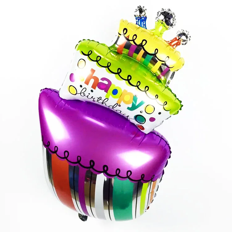 Фольгированный шар для торта мороженого на день рождения, украшение для дня рождения, детский магазин тортов, надувные гелиевые/воздушные шары, Детские глобусы - Цвет: mini WAIWAI cake