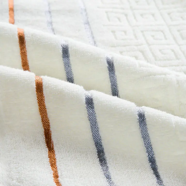 Plaid 100% Cotton Face Hand Bath Towel Set for Adult Bathroom 650g 3pcs/set Towel Sets Freeshipping