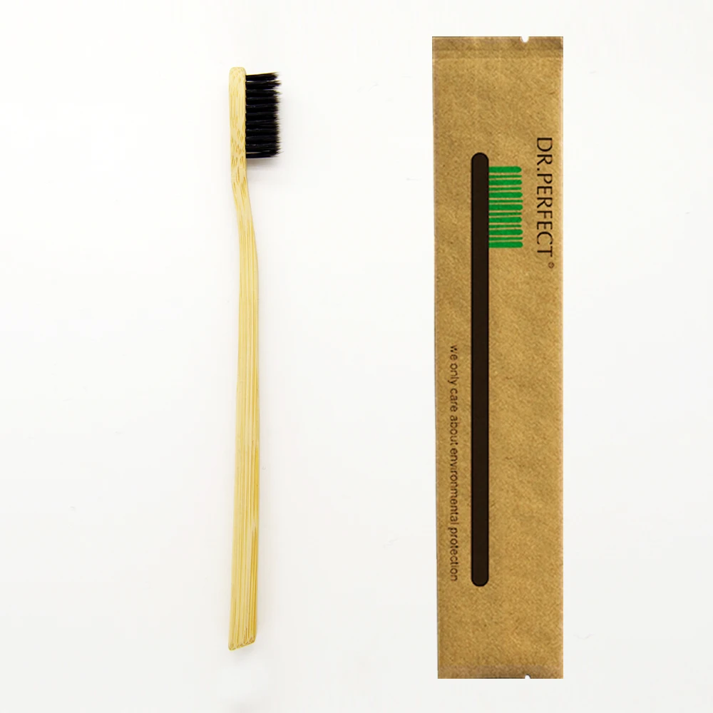 

1 Piece Extra Slim Handle Bamboo Toothbrush Wood toothbrush Novelty Bamboo soft-bristle Capitellum Nylon Fibre Wooden Handle