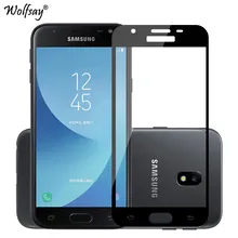 Защитное стекло для экрана Samsung Galaxy J7 2017 J727 закаленное полное