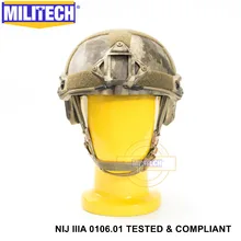 ISO сертифицированный MILITECH Atacs AU NIJ Lvl 3A Быстрый высокий XP режущий пуленепробиваемый арамидный баллистический шлем с гарантией 5 лет