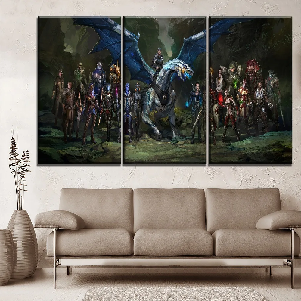 Us 3 56 48 Off New 3 Pieces Hd Printing Type Mass Effect Game Poster On Canvas One Set Modular Paintings Wall Art Home Decorations Bedroom In