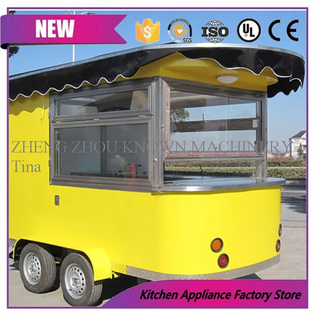 2018 Hot Sale Food Cart With Wheels Commercial Mobile Ice Cream
