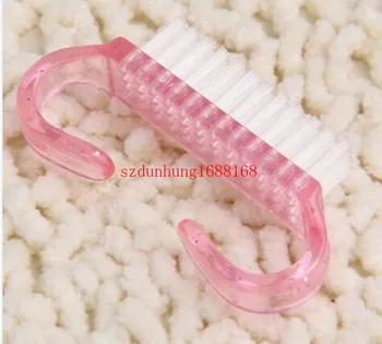 

New Plastic Nail Art Dust Clean Brush Manicure Pedicure Tool Blue Pink Red