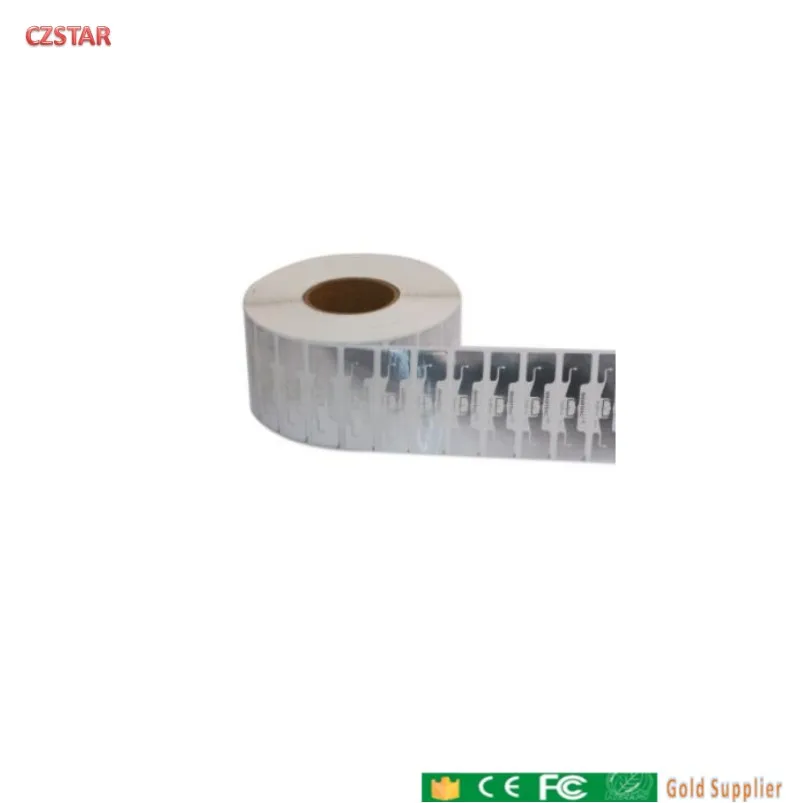 

3000pcs/roll dogbone UHF 860-960MHZ alien chip Unique TID DogBone Impinj Monza smartrac uhf rfid wet inlay label paper stickers