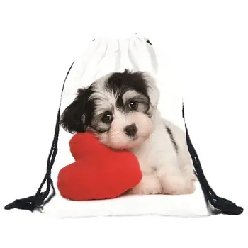 

Maison Fabre Unisex Dog Backpacks 3D Printing Bags Drawstring Backpack Stylish and simple polyester drawstring bag Apr17