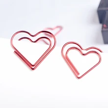 FangNymph Kawaii «любящее сердце» 10 шт./упак. металлический Материал Бумага зажим для изготовления обложек книг школьные канцелярские принадлежности