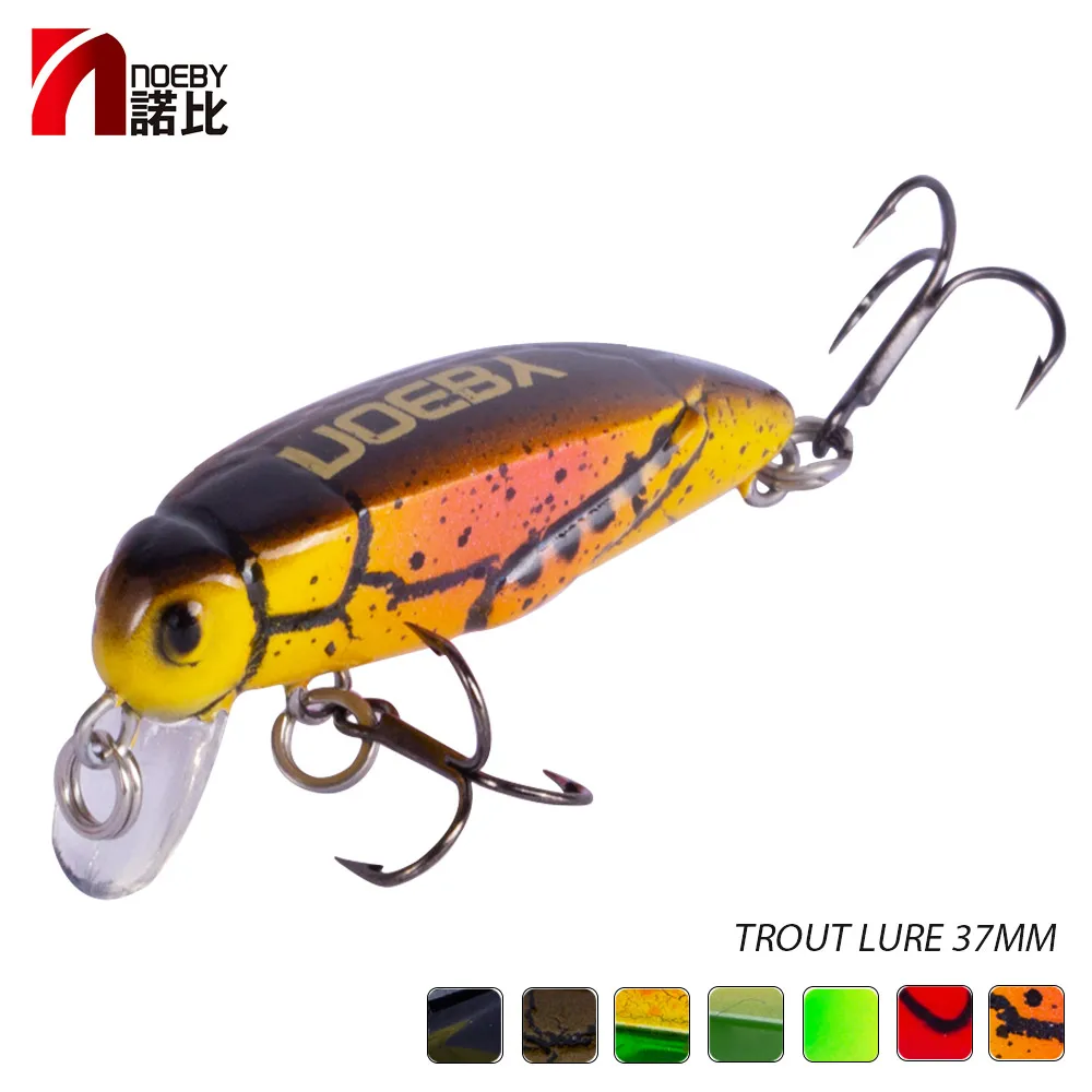

NOEBY Artificial Insect Bait 37mm/2g 0-0.3m Sinking Fishing Lure VMC Treble Hooks Leurre Dur Peche Isca Artificial Pesca Souple