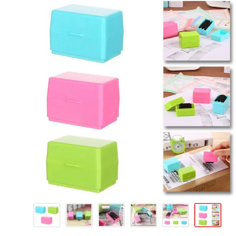 

1pcs Mini Roller Self Covering Garbled Confidential Stamps Express List Identity Code Privacy Information Seal Theft Protection