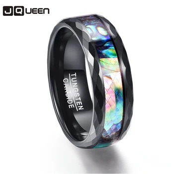 

Multi-faceted Polishing Promise Band Men Rings Middle 100% Tungsten Carbide Multi-size Anillos para hombres Pierscienie