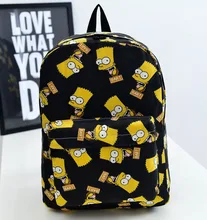 Bart Simpson Sacs À Dos Style Preppy Sacs D’école pour Les Adolescents Filles Mode Femmes Toile Impression Sacs À Dos Satchel Mochilas